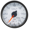 2-1/16" Voltmeter, 0-16v, Spek-Pro, White/Black
