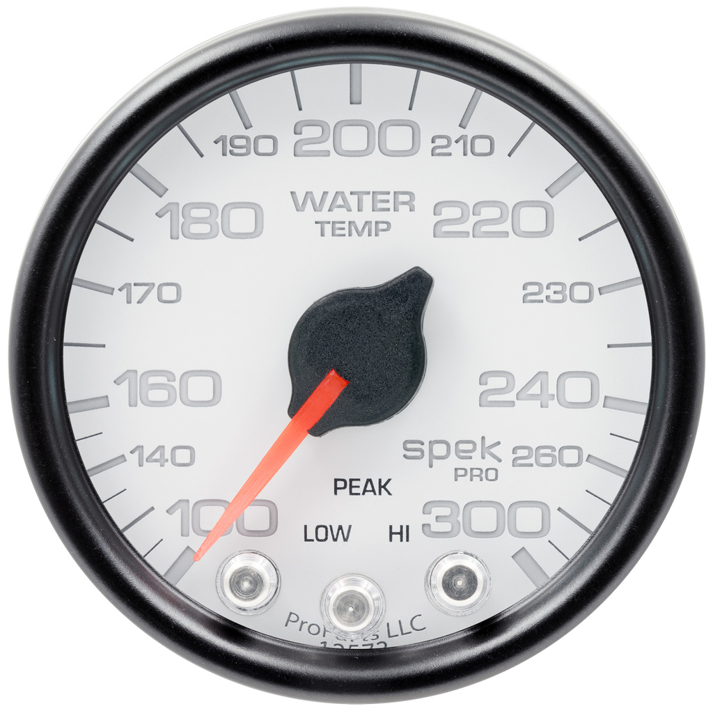 2-1/16" Wassertemperatur, 100-300 °F, Spek-Pro, White/Black