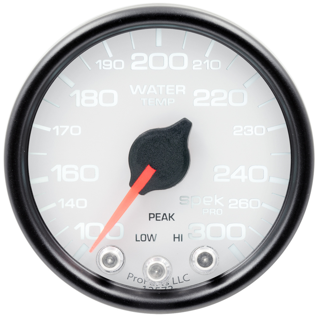 2-1/16" Wassertemperatur, 100-300 °F, Spek-Pro, White/Black