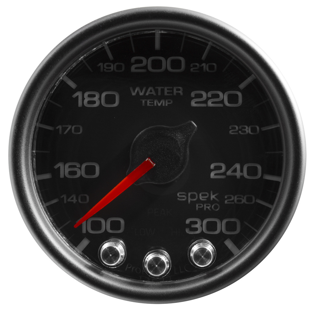 2-1/16" Wassertemperatur, 100-300 °F, Spek-Pro, Black/Black