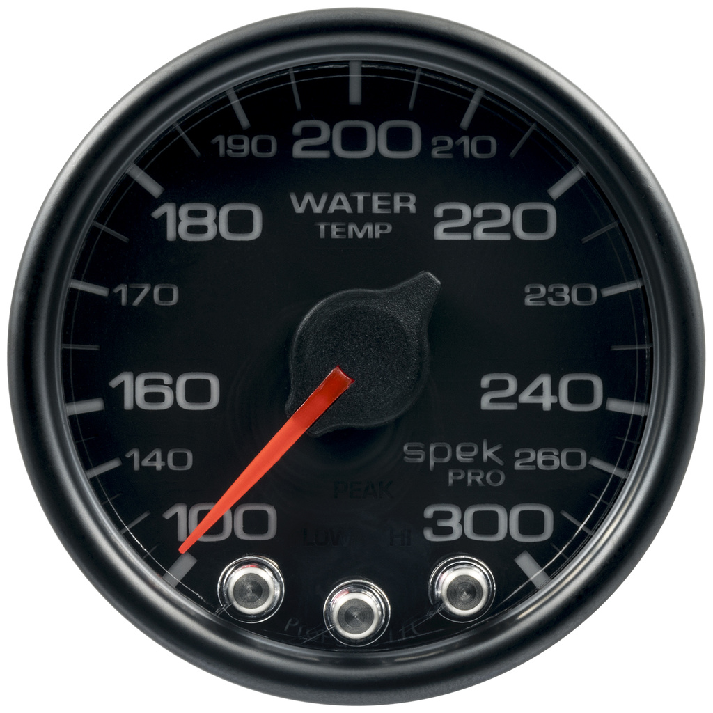 2-1/16" Wassertemperatur, 100-300 °F, Spek-Pro, Black/Black, Ecu
