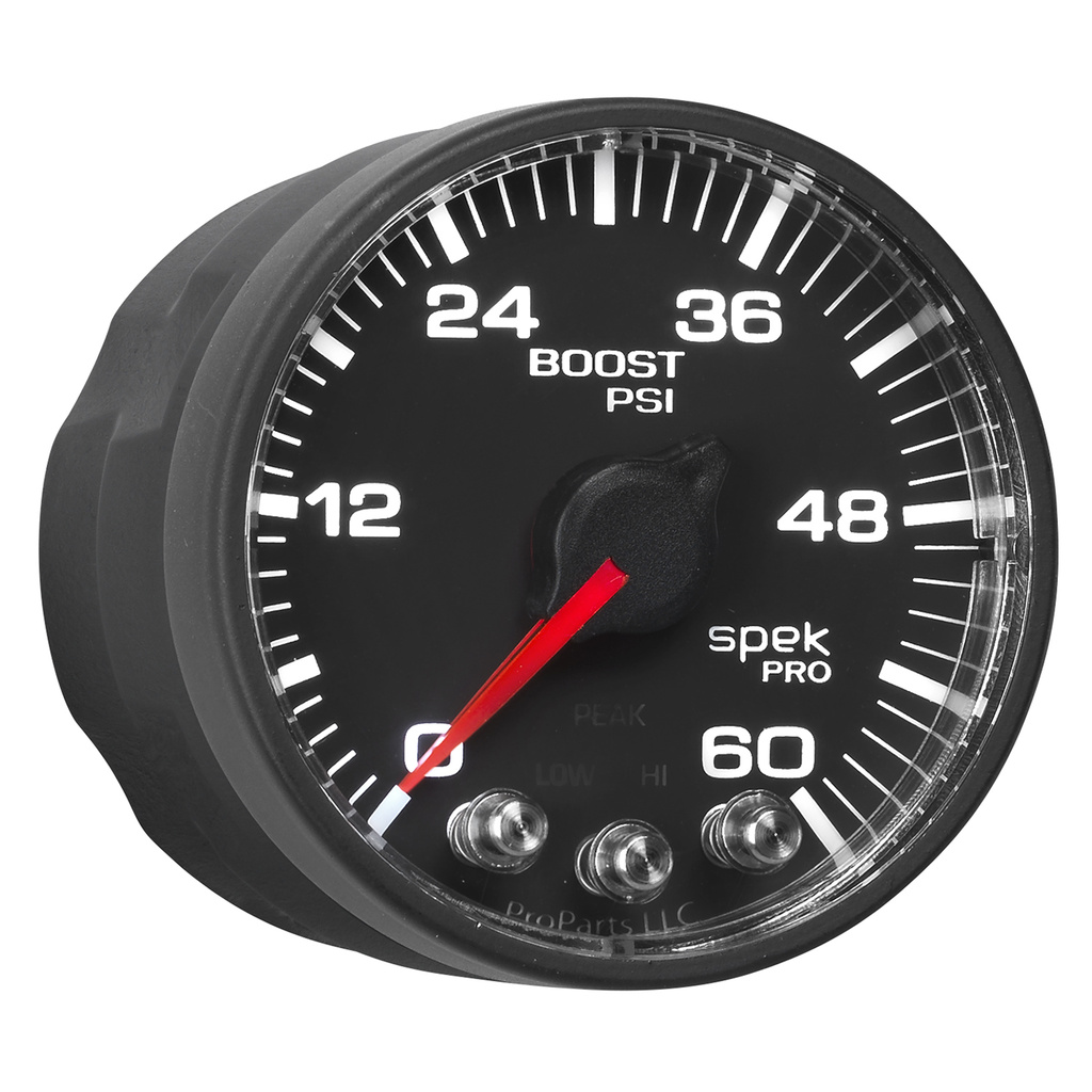 2-1/16" Boost, 0-60 Psi, Spek-Pro, Black/Black