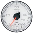 2-1/16" Boost, 0-100 Psi, Spek-Pro, White/Black