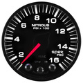 2-1/16" Nitrous Druck, 0-1600 Psi, Spek-Pro, Black/Black