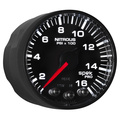 2-1/16" Nitrous Druck, 0-1600 Psi, Spek-Pro, Black/Black
