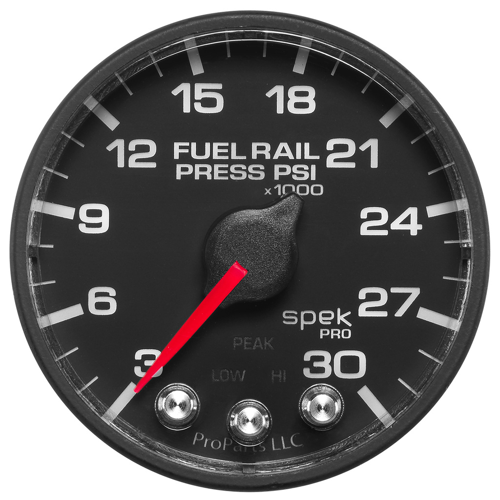 2-1/16" Fuel Rail Druck, 3-30k Psi, Spek-Pro, Black/Black