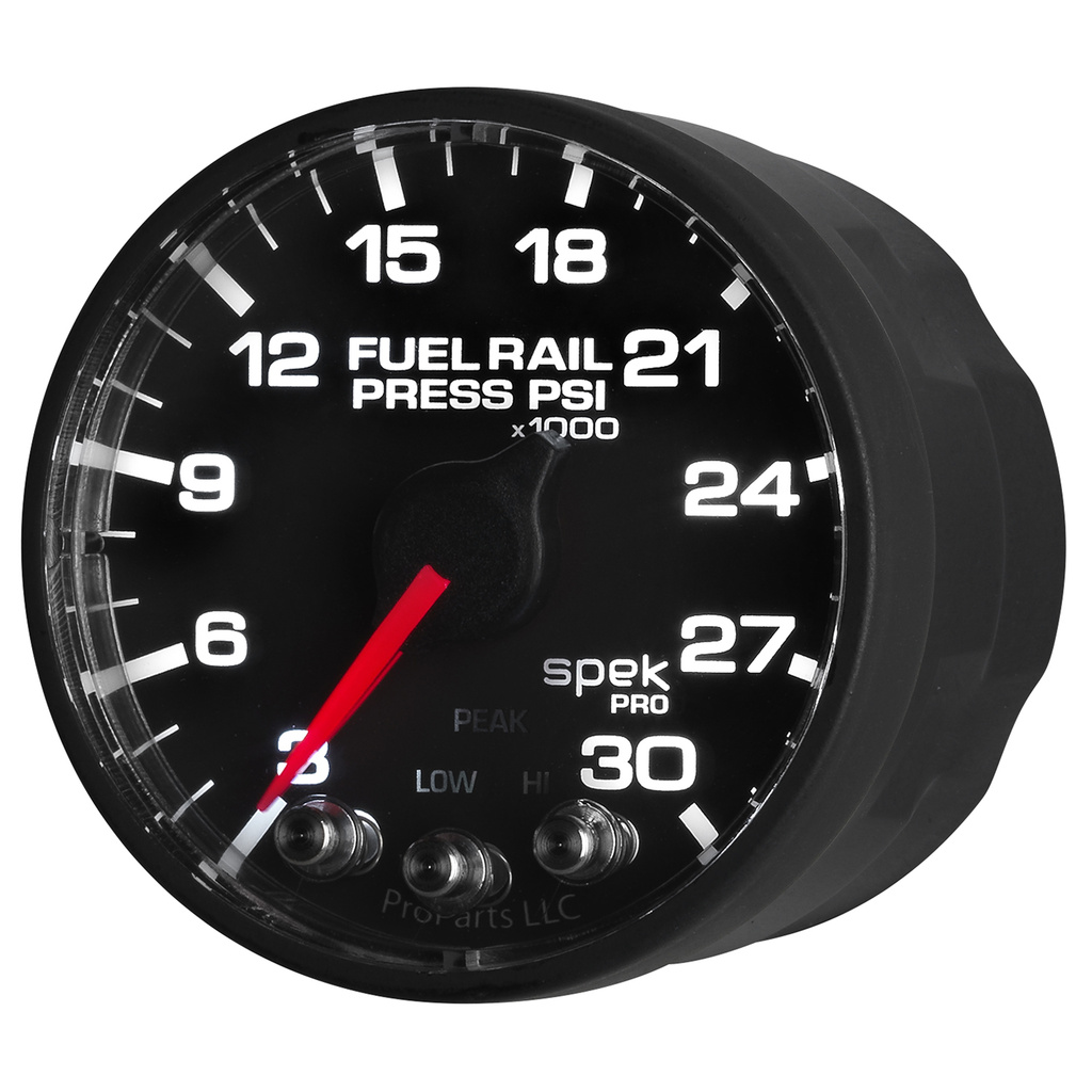 2-1/16" Fuel Rail Druck, 3-30k Psi, Spek-Pro, Black/Black