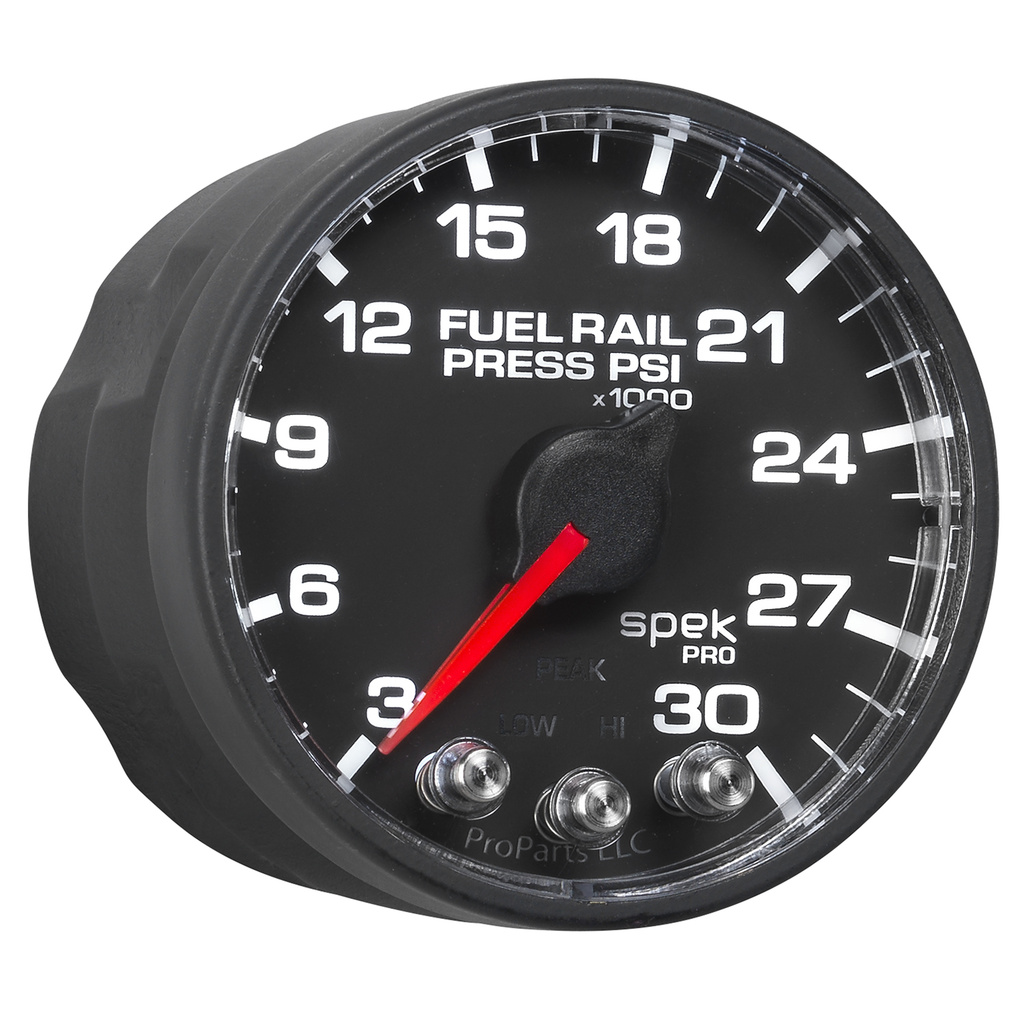 2-1/16" Fuel Rail Druck, 3-30k Psi, Spek-Pro, Black/Black