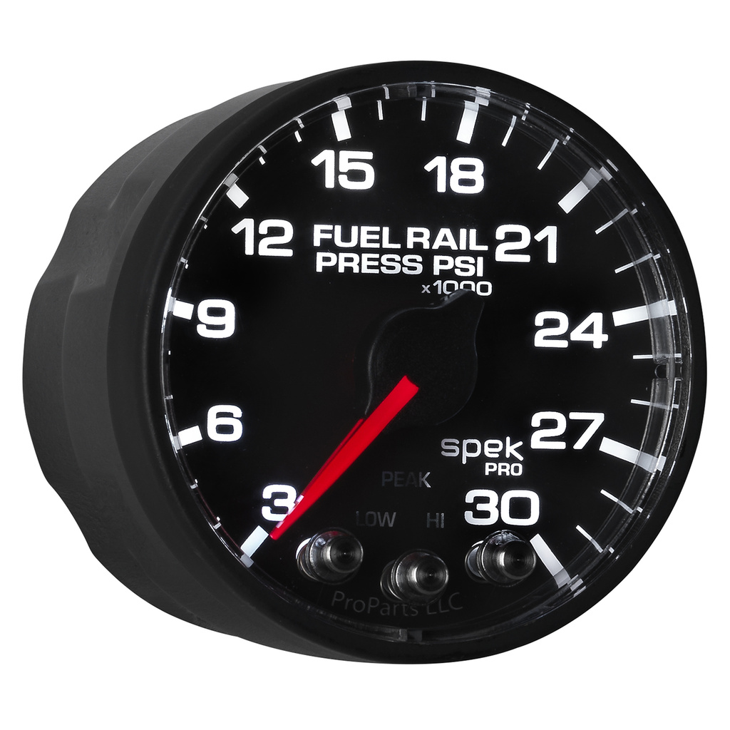 2-1/16" Fuel Rail Druck, 3-30k Psi, Spek-Pro, Black/Black