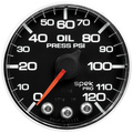 2-1/16" Öldruck, 0-120 Psi, Spek-Pro, Black/Chrome