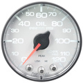 2-1/16" Öldruck, 0-120 Psi, Spek-Pro, White/Black