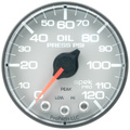 2-1/16" Öldruck, 0-120 Psi, Spek-Pro, Silver/Black