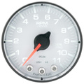 2-1/16" In-Dash Drehzahlmesser, 0-11,000 Rpm, Spek-Pro, White/Black