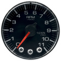 2-1/16" In-Dash Drehzahlmesser, 0-11,000 Rpm, Spek-Pro, Black/Chrome