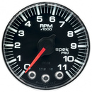 2-1/16" In-Dash Drehzahlmesser, 0-11,000 Rpm, Spek-Pro, Black/Chrome