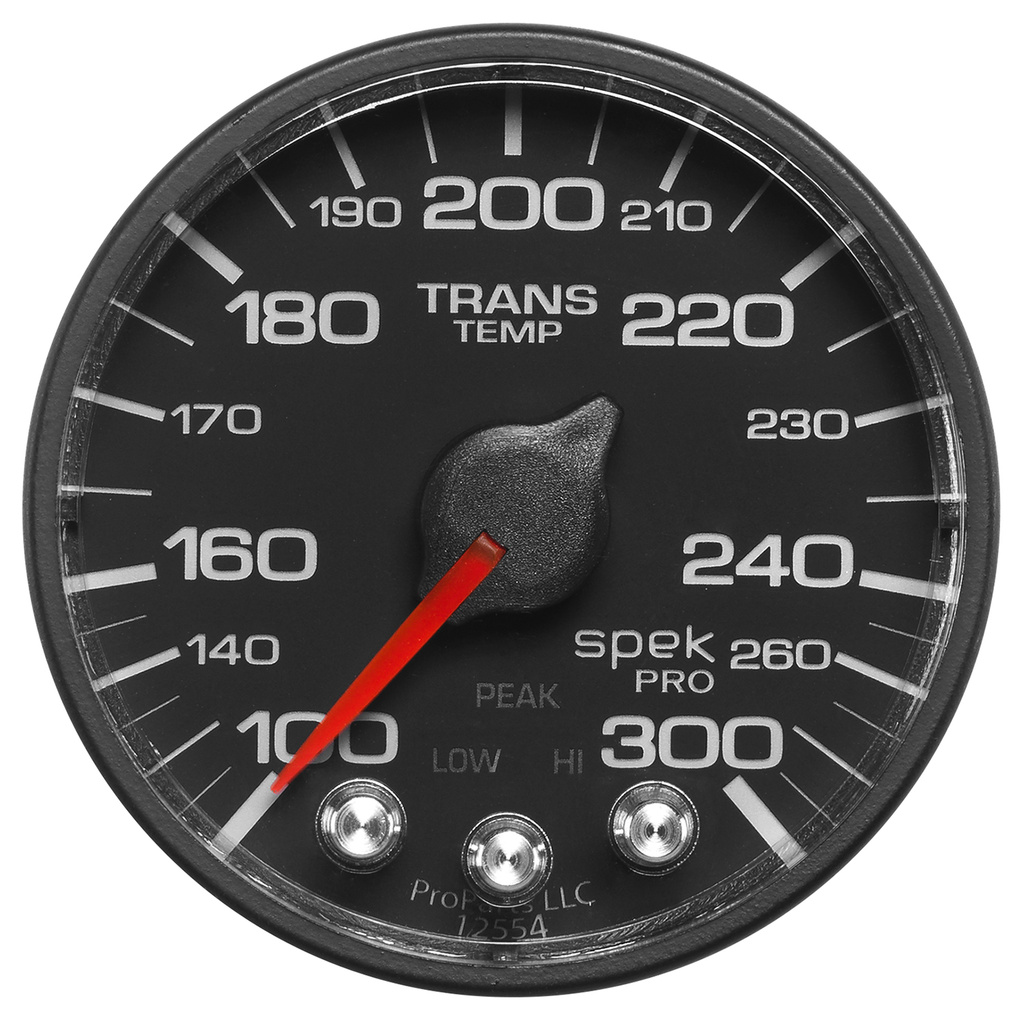 2-1/16" Getriebetemperatur, 100-300 °F, Spek-Pro, Black/Black