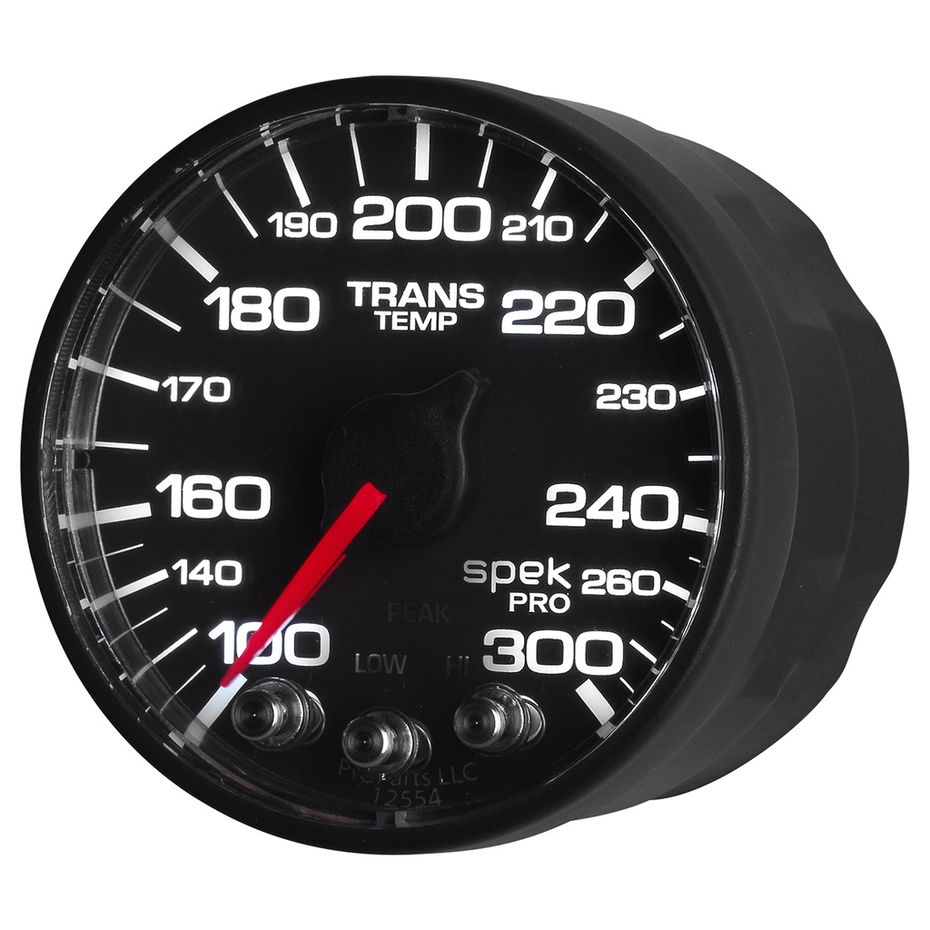2-1/16" Getriebetemperatur, 100-300 °F, Spek-Pro, Black/Black