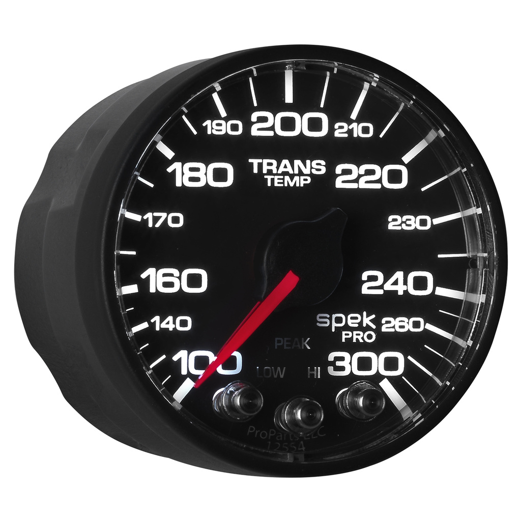 2-1/16" Getriebetemperatur, 100-300 °F, Spek-Pro, Black/Black