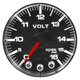 2-1/16" Voltmeter, 0-16v, Spek-Pro, Black/Chrome