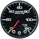 2-1/16" Wasserdruck, 0-120 Psi, Spek-Pro, Black/Black