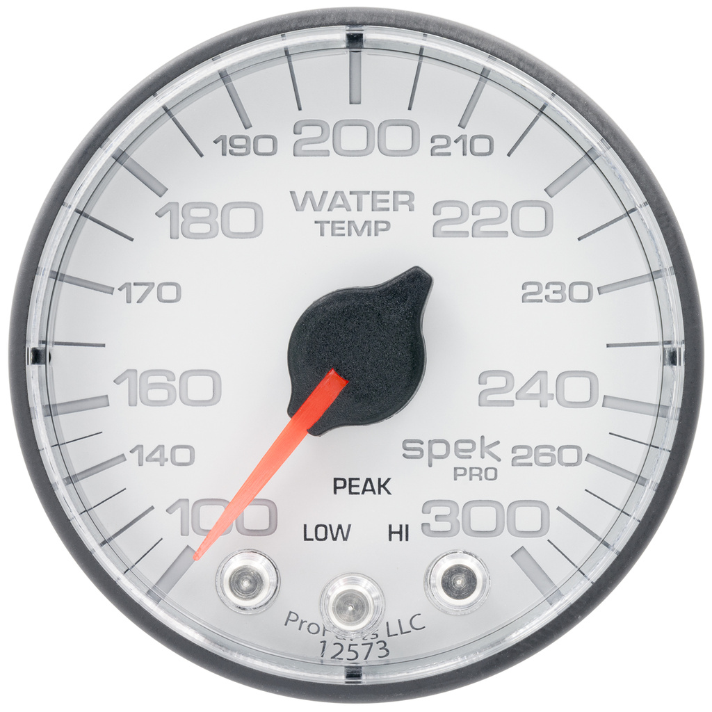 2-1/16" Wassertemperatur, 100-300 °F, Spek-Pro, White/Black