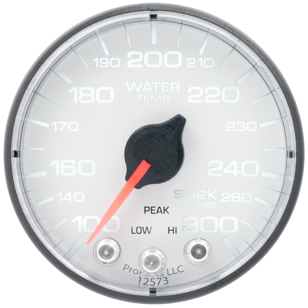 2-1/16" Wassertemperatur, 100-300 °F, Spek-Pro, White/Black