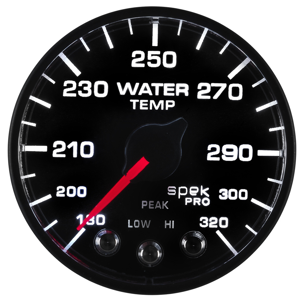2-1/16" Wassertemperatur, 180-320 °F, Spek-Pro, Black/Black, Ecu