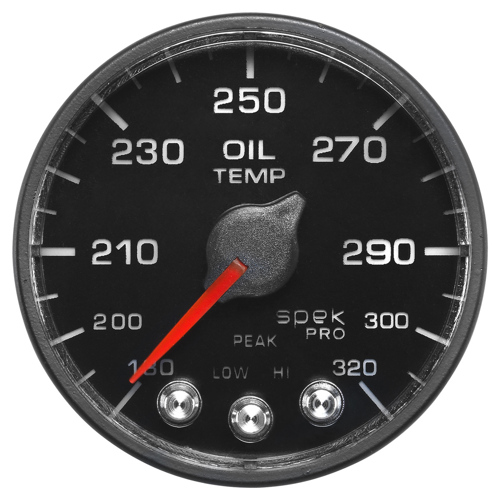 2-1/16" Öltemperatur, 180-320 °F, Spek-Pro, Black/Black, Ecu