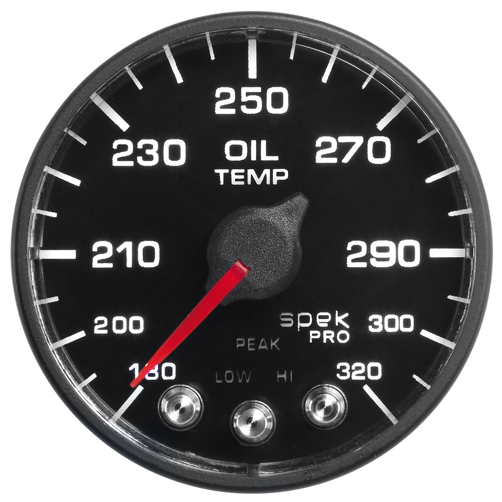 2-1/16" Öltemperatur, 180-320 °F, Spek-Pro, Black/Black, Ecu