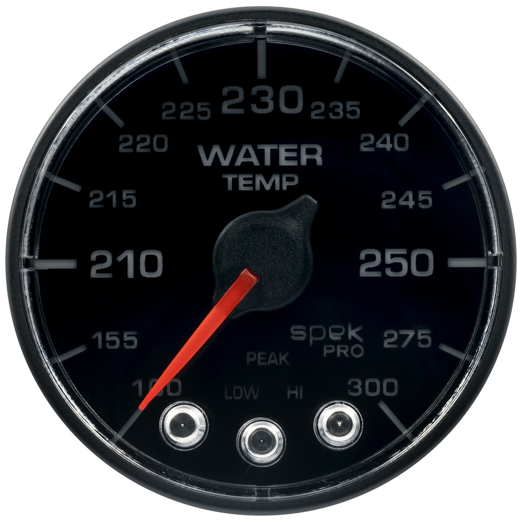 2-1/16" Wassertemperatur, 100-300 °F, Spek-Pro, Black/Black, Ecu
