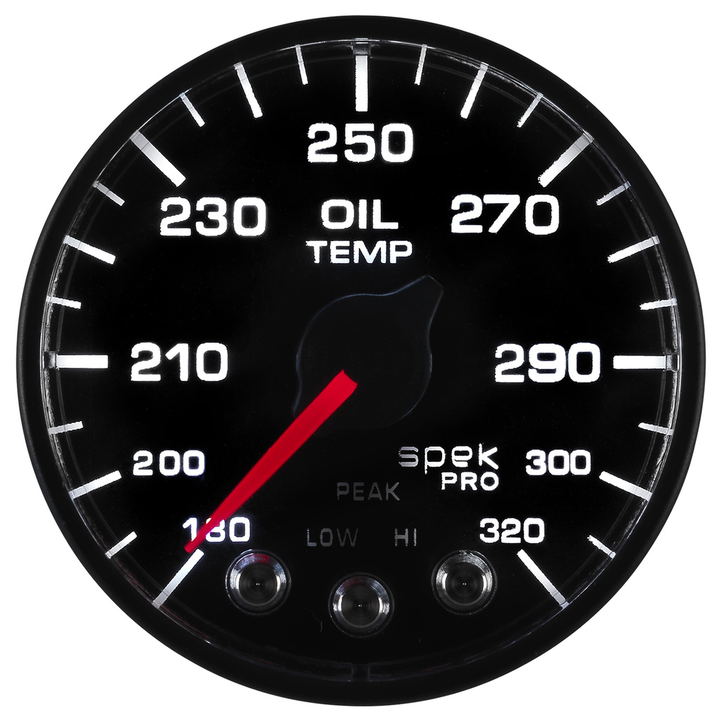 2-1/16" Öltemperatur, 180-320 °F, Spek-Pro, Black/Black, Ecu