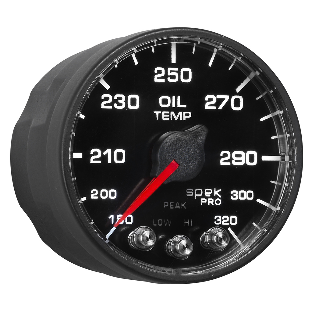 2-1/16" Öltemperatur, 180-320 °F, Spek-Pro, Black/Black, Ecu