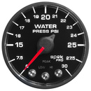 2-1/16" Wasserdruck, 0-30 Psi, Spek-Pro, Black/Black, Ecu