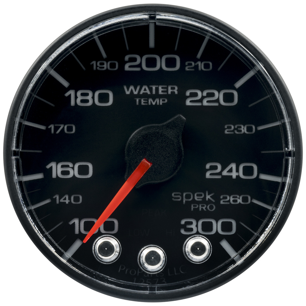 2-1/16" Wassertemperatur, 100-300 °F, Spek-Pro, Black/Black