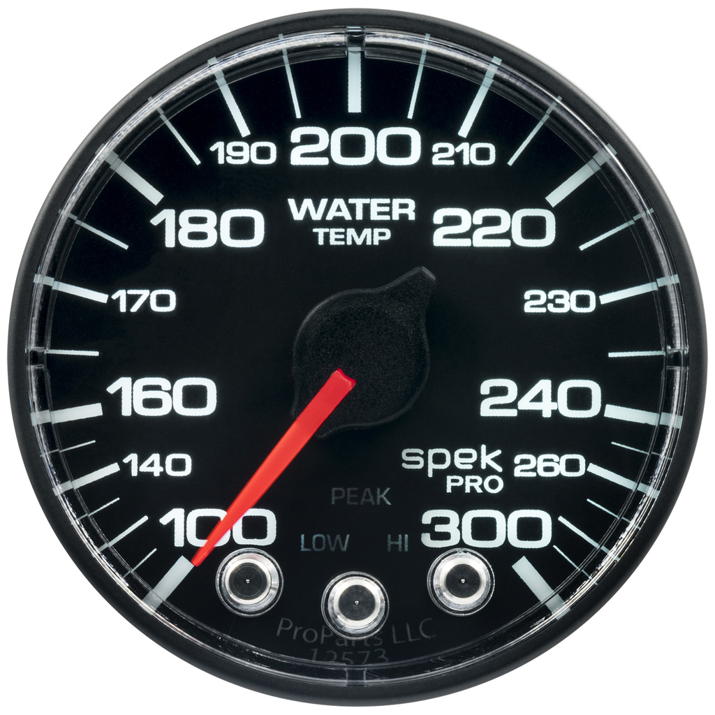 2-1/16" Wassertemperatur, 100-300 °F, Spek-Pro, Black/Black