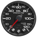 2-1/16" Öldruck, 0-120 Psi, Spek-Pro, Black/Black, Ecu