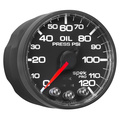 2-1/16" Öldruck, 0-120 Psi, Spek-Pro, Black/Black, Ecu