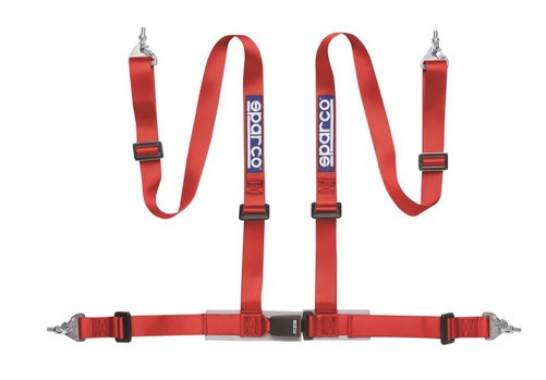 Sparco 4PT-Sicherheitsgurt Rot - Straße