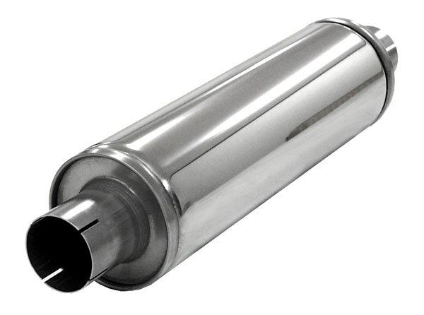Schalldämpfer rund 2,5" Hülsen Edelstahl