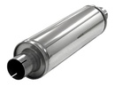 Schalldämpfer rund 2,5" Hülsen Edelstahl
