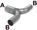 T-Pipe 76x63,5 Rostfrei