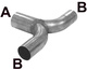 T-Pipe 76x63,5 Rostfrei
