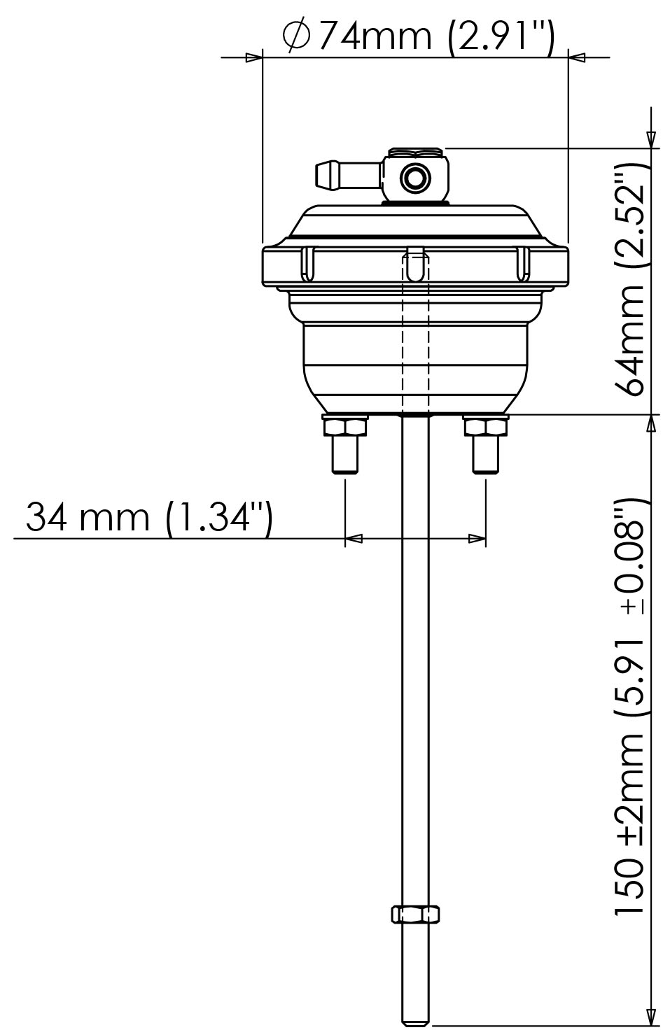 Turbosmart interner Wastegate (schwarz)