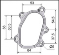 Downpipe Flansch Garret 5 Bolt SS