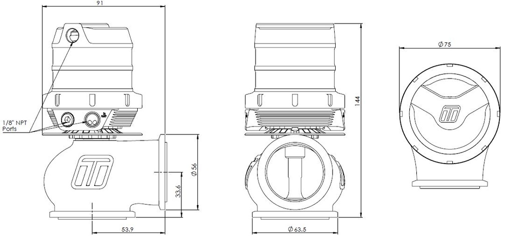 Turbosmart" HP" WG GEN-V Hyper-Gate 45