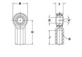 Stabende-weibliche 3/4 "-16