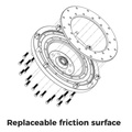 PMC-Schwungrad Mercedes-Benz M113 M113K M156 184mm 7.25 "Topf