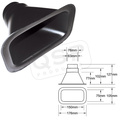 Einlass 63 + 76 mm schwarz