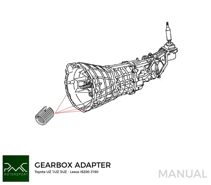 PMC Getriebeadapterplatte Toyota JZ 1JZ 2JZ