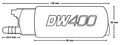 Deatschwerks In-Tankpumpe DW400 L/HR